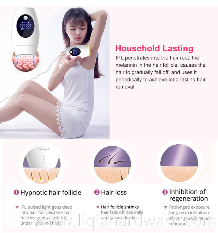 600,000 Electronic counting fast ipl mini laser machine hair removal device